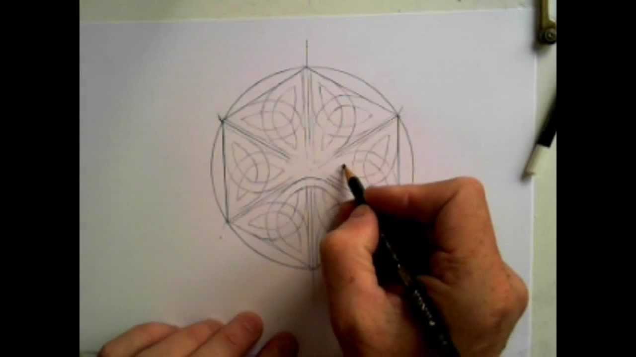 Celtic Design 18 (six freehand trefoils linked in a hexagon) - YouTube