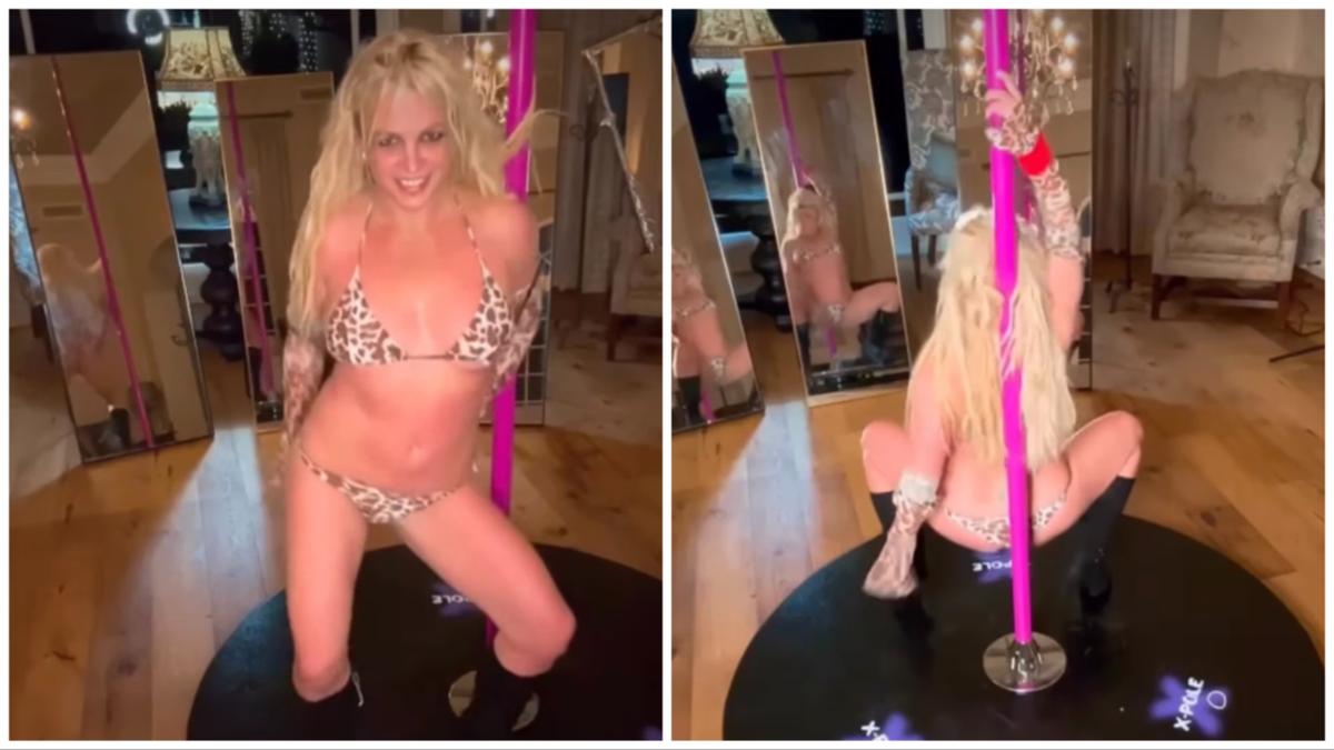 Britney Spears shows off new at-home dance pole in raunchy ...
