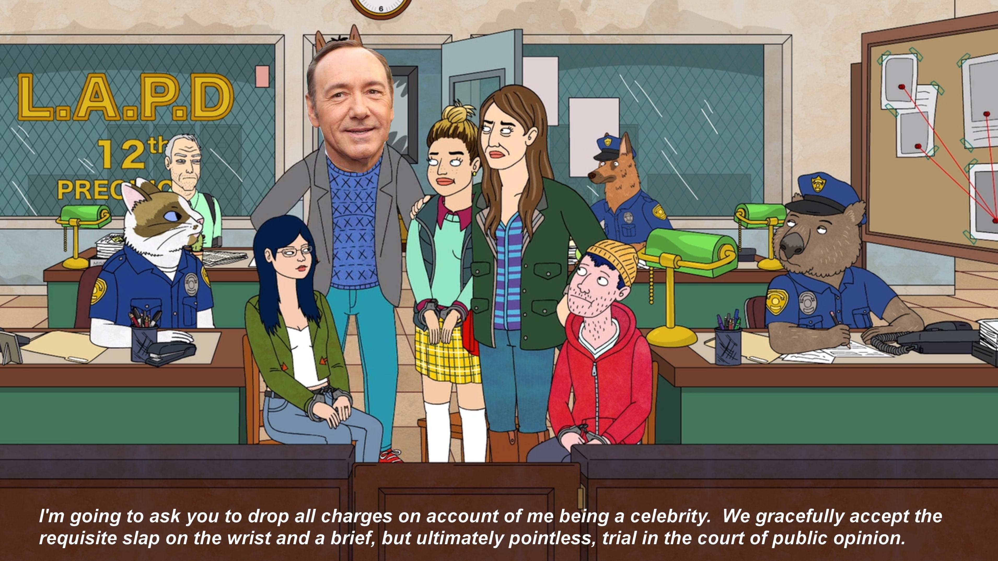 Kevin Spacey channeling his inner Bojack in court today : r ...