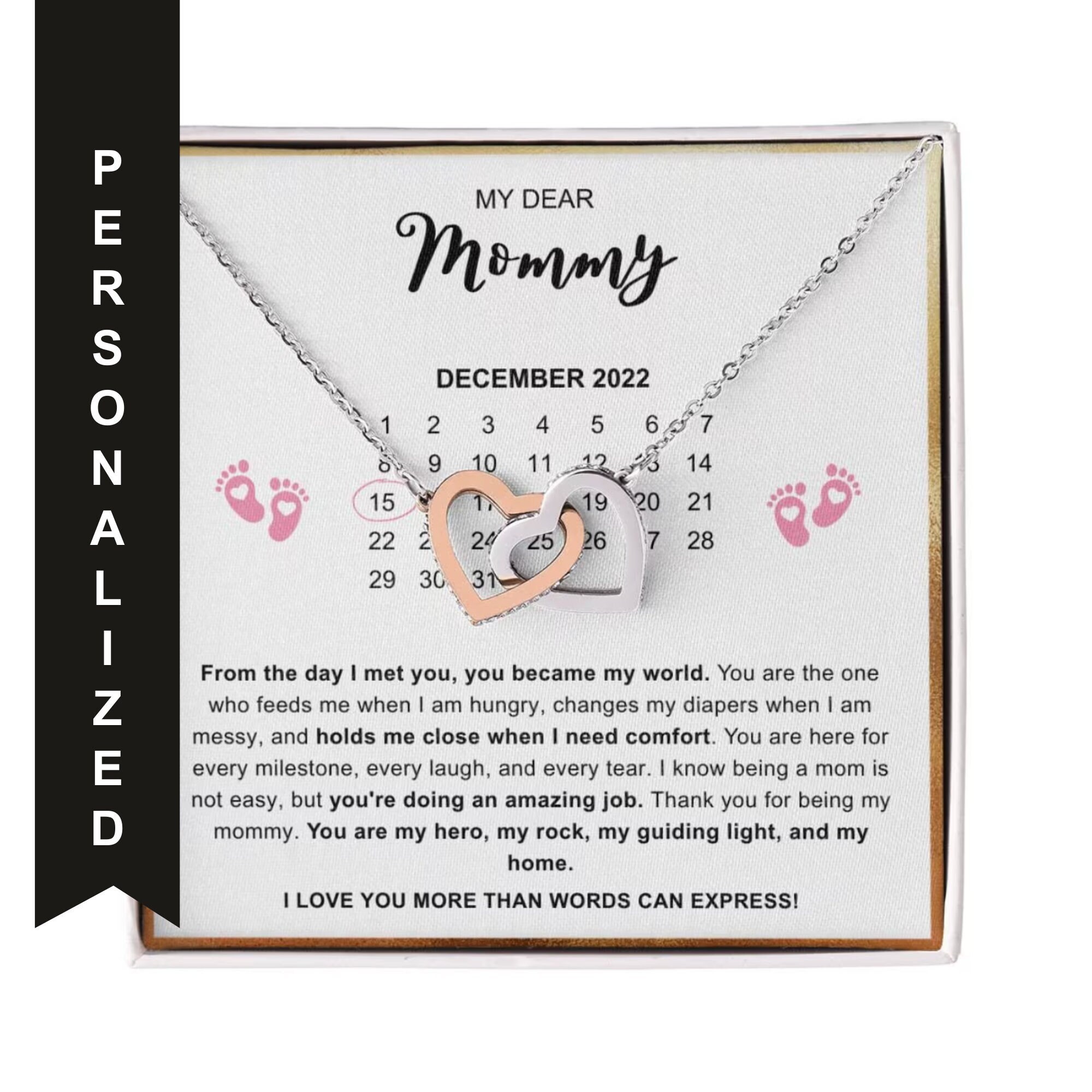 Buy New Mom Necklace First Mother's Day Jewelry Gift New Mom ...