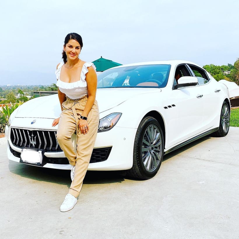 Sunny Leone shows off her Maserati Ghibli | Entertainment Gallery ...