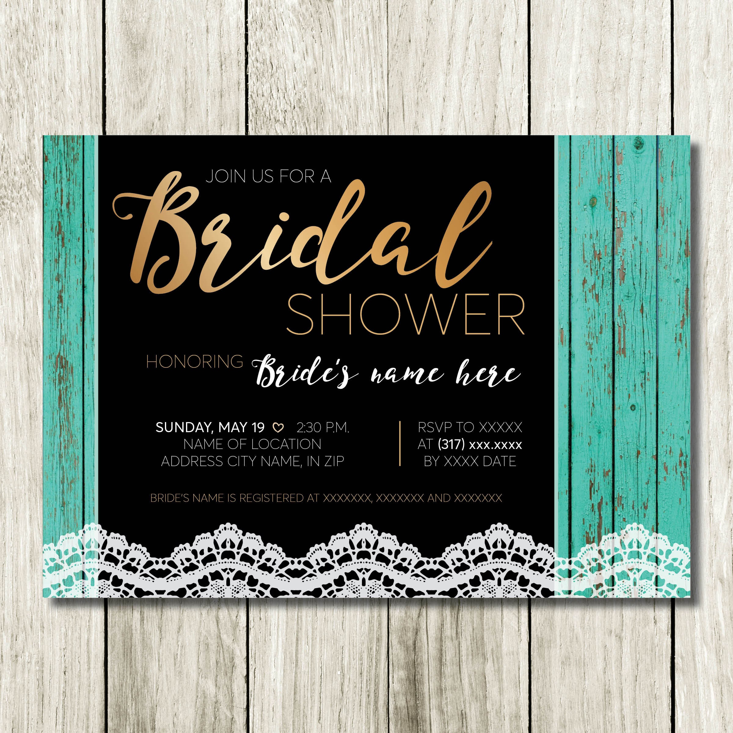 Rustic Bridal Shower Invitation - Etsy Ireland