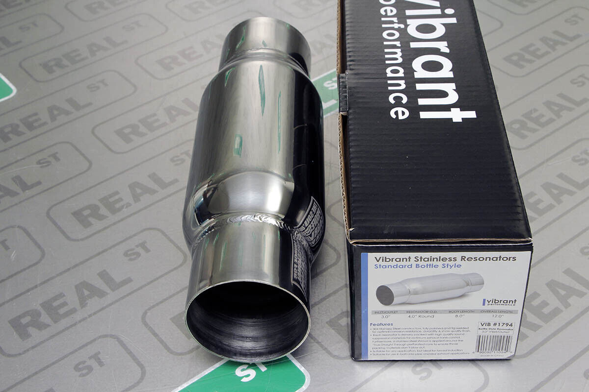 Vibrant Stainless Steel Bottle Style Resonator 3" Inlet ...