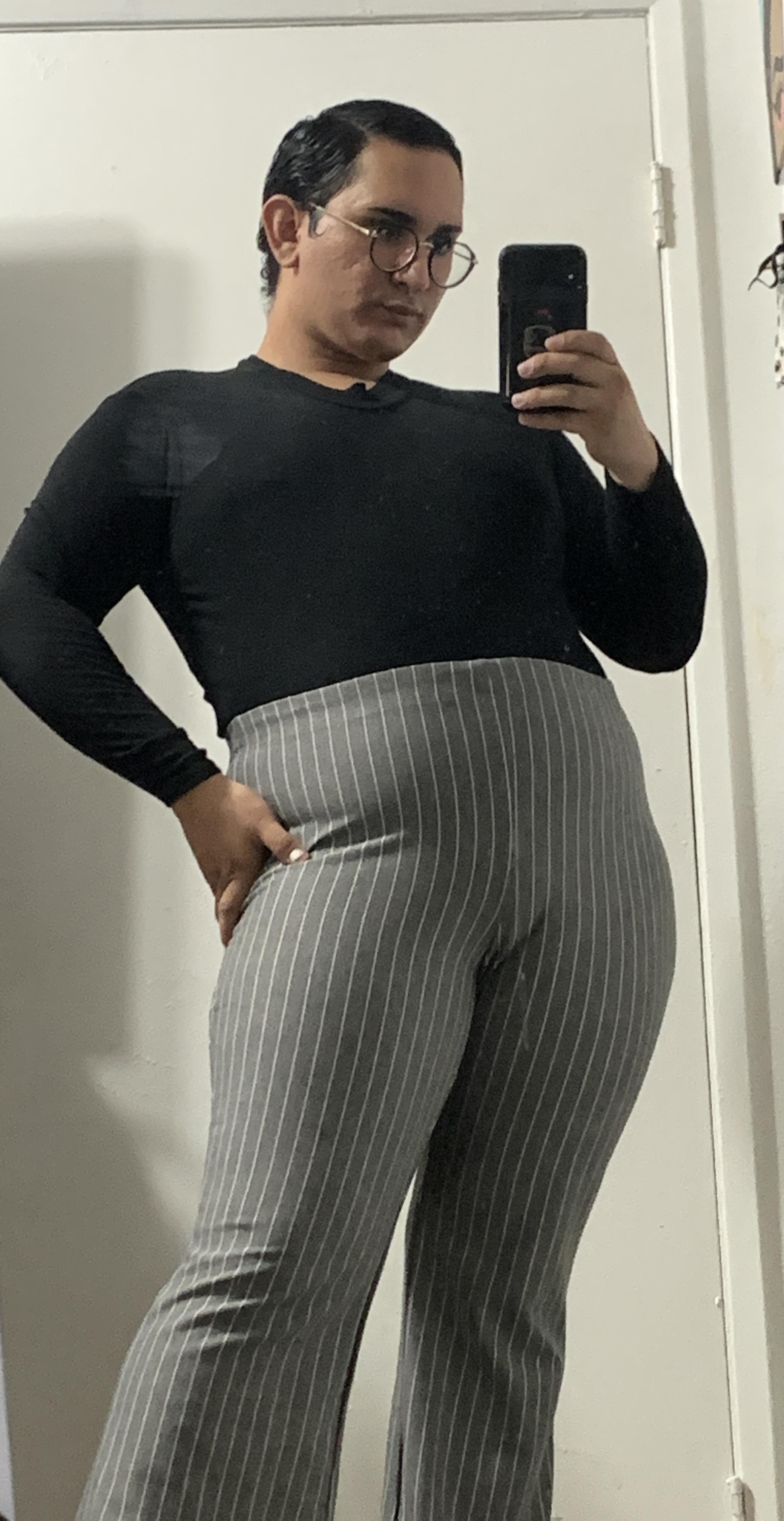 Trying on some new clothes as a bbw. I hate the “bulge” aspect of ...