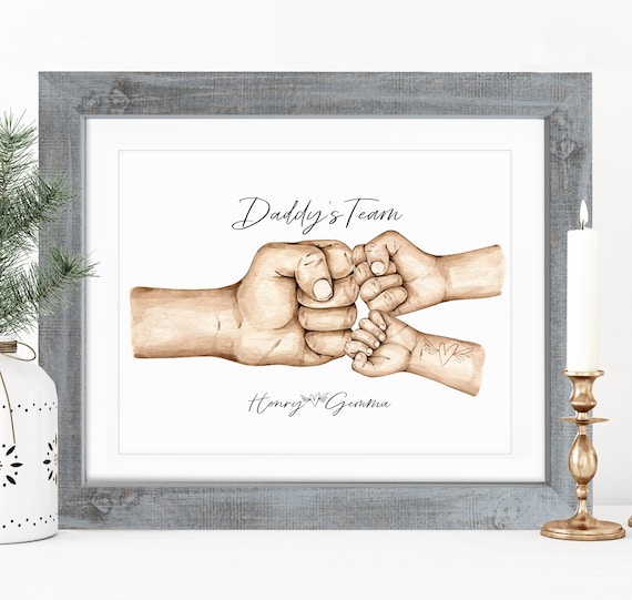 Personalised FATHERS DAY fist Bump Gift Fathers - Etsy