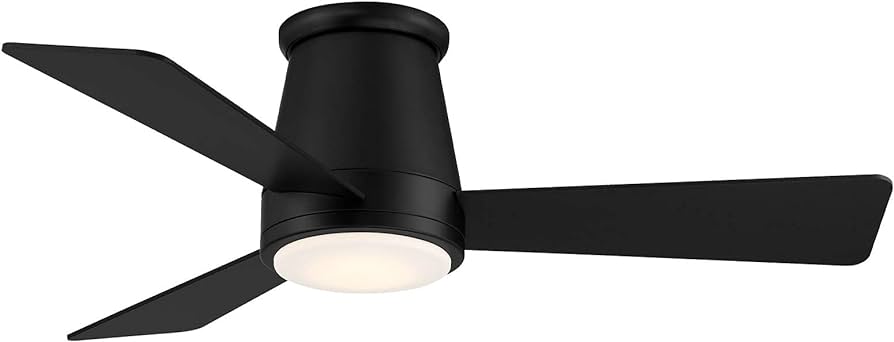 WAC Smart Fans Hug Indoor and Outdoor 3-Blade Flush Mount Ceiling ...