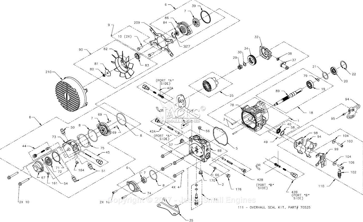 Hydro Gear PG-3GCC-NZ12-XXXX Parts Diagram for Pump Before SN ...