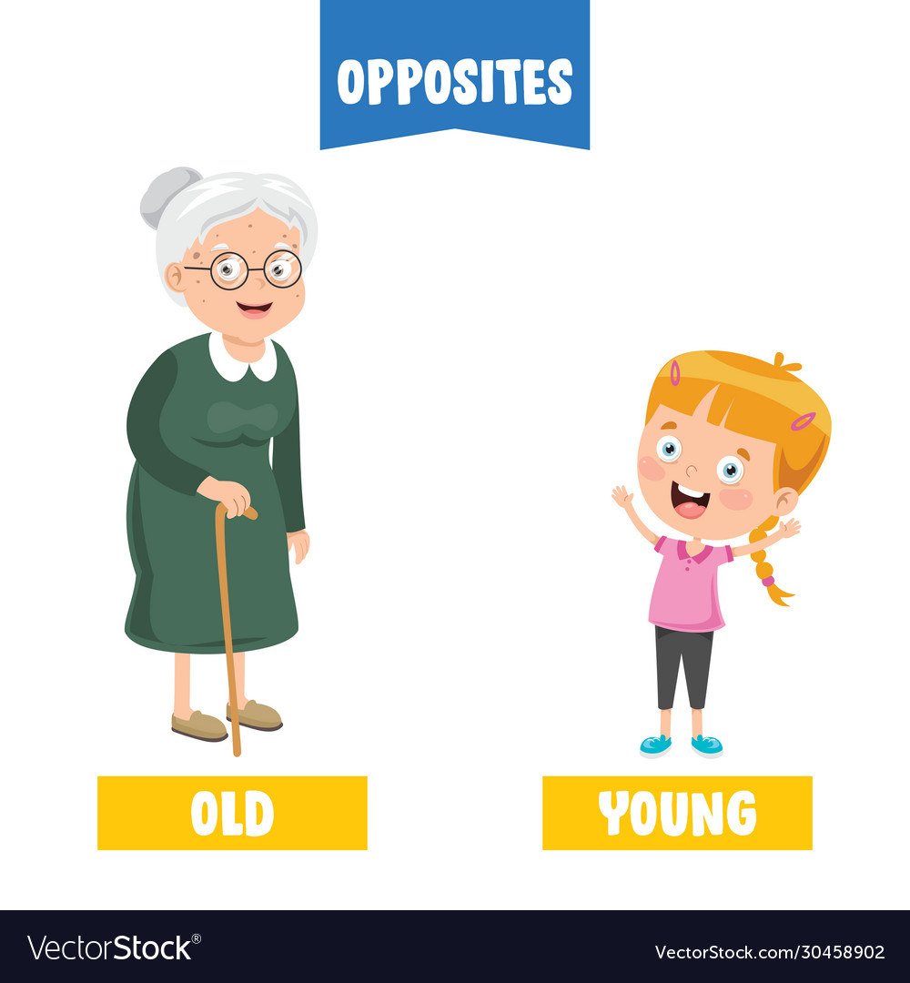 Old and young Royalty Free Vector Image - VectorStock