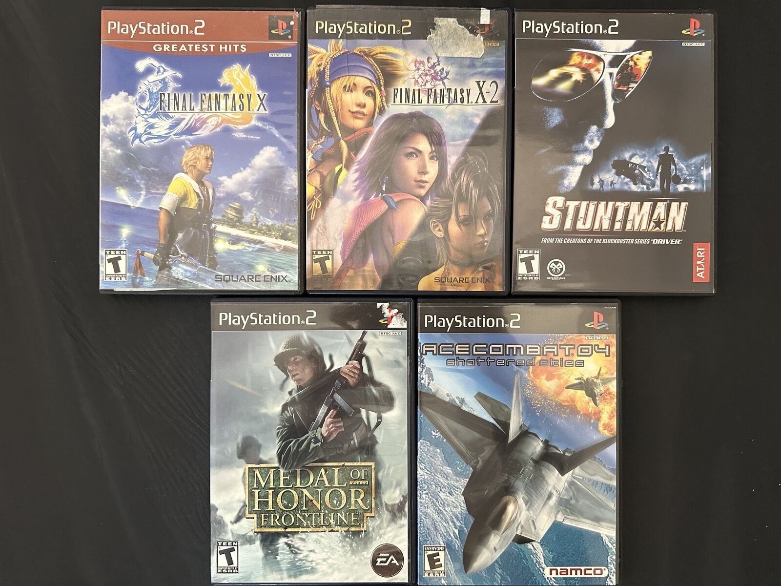 Lot Of 5 Games Final Fantasy X X-2 Stuntman Medal Of Honor Ace ...