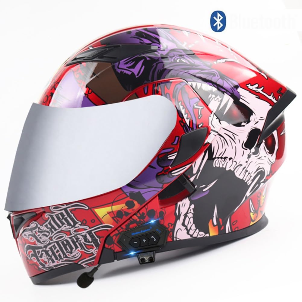 Amazon.com: OMDHATU Compact Lightweight Full Face Motorcycle ...