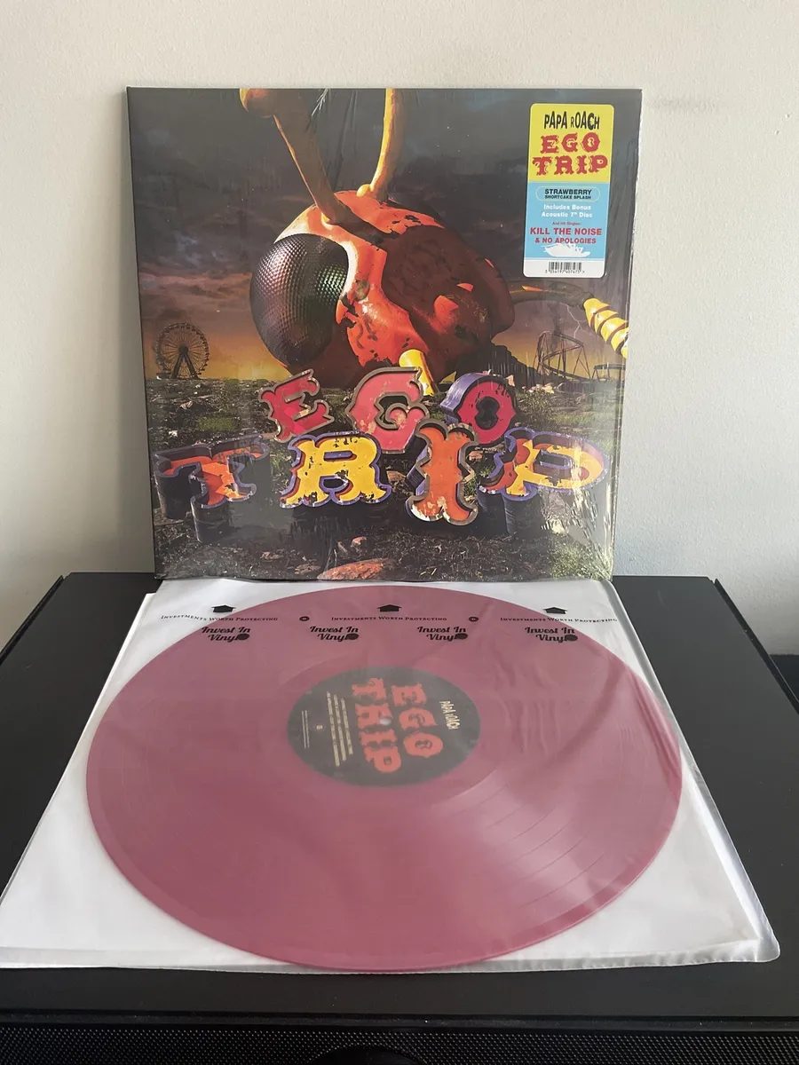 PAPA ROACH Ego Trip VG++ STRAWBERRY SHORTCAKE SPLASH VINYL W/7” | eBay