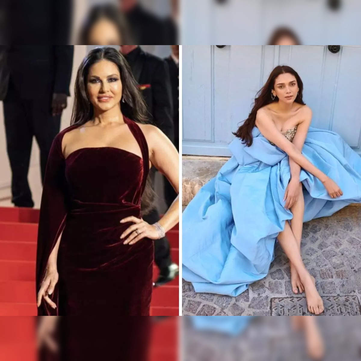 Sunny Leone: Cannes 2023: Sunny Leone mesmerises in maroon ...