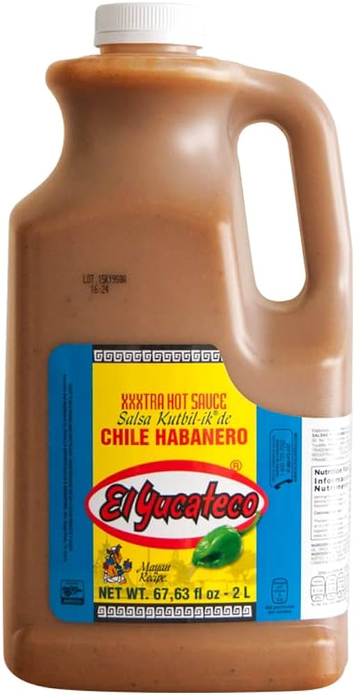 Amazon.com : El Yucateco XXXtra Hot Habanero Sauce, 67.63 oz ...