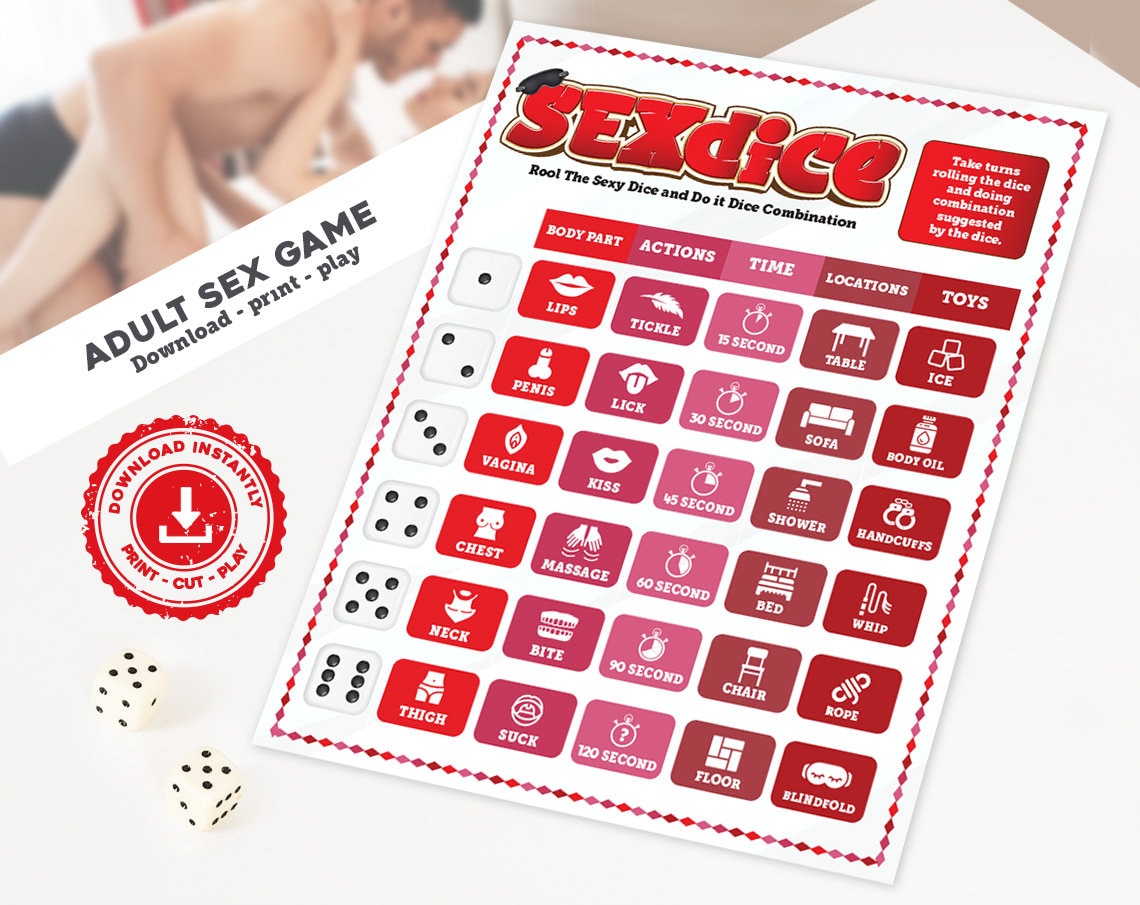 Naughty Sex Dice Game Dirty Sex Game for Adult Couples - Etsy