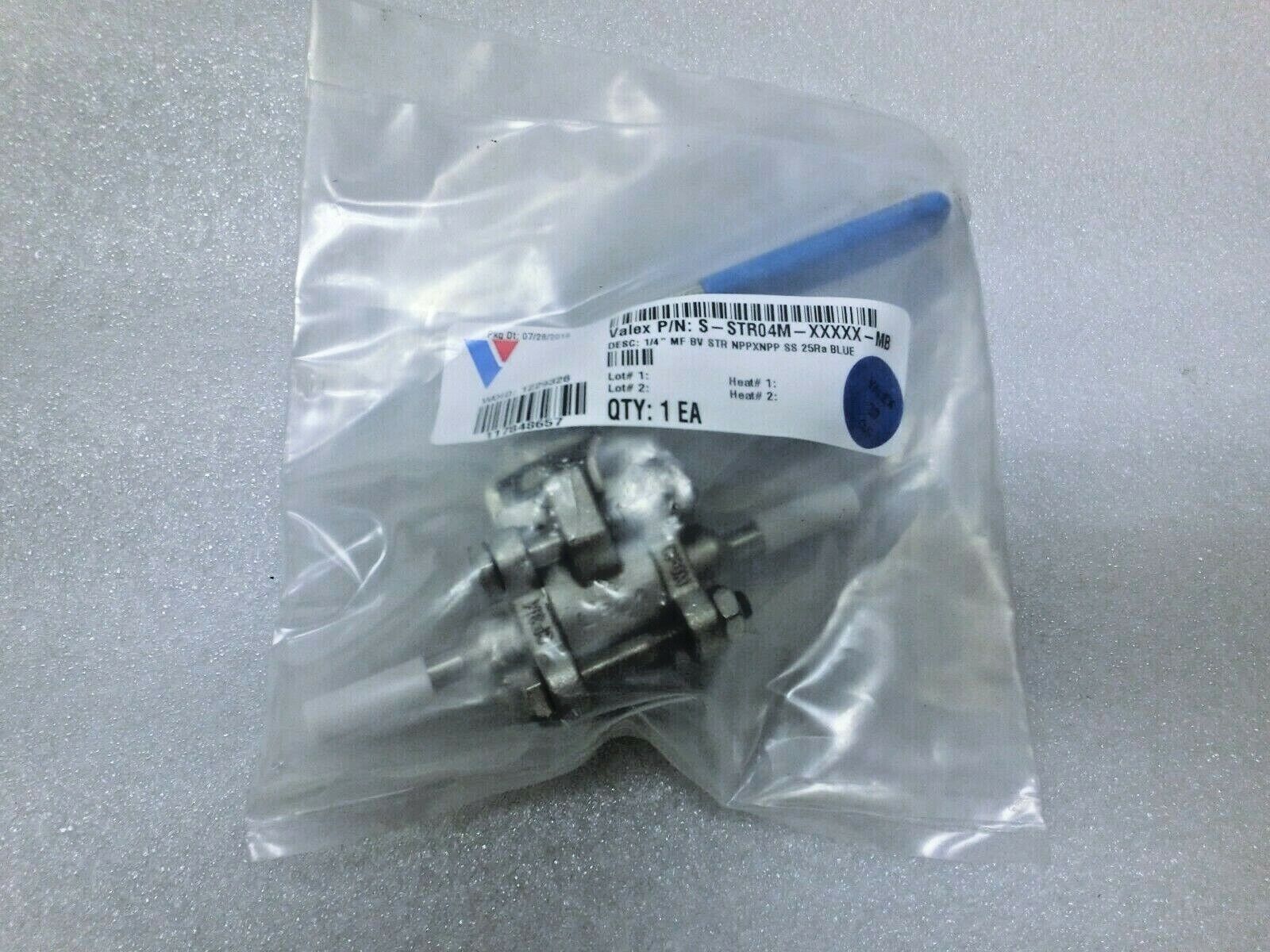 Valex S-STR04M-XXXXX-MB 1/4" MF BV STR NPPXNPP SS 25RA BLUE ...