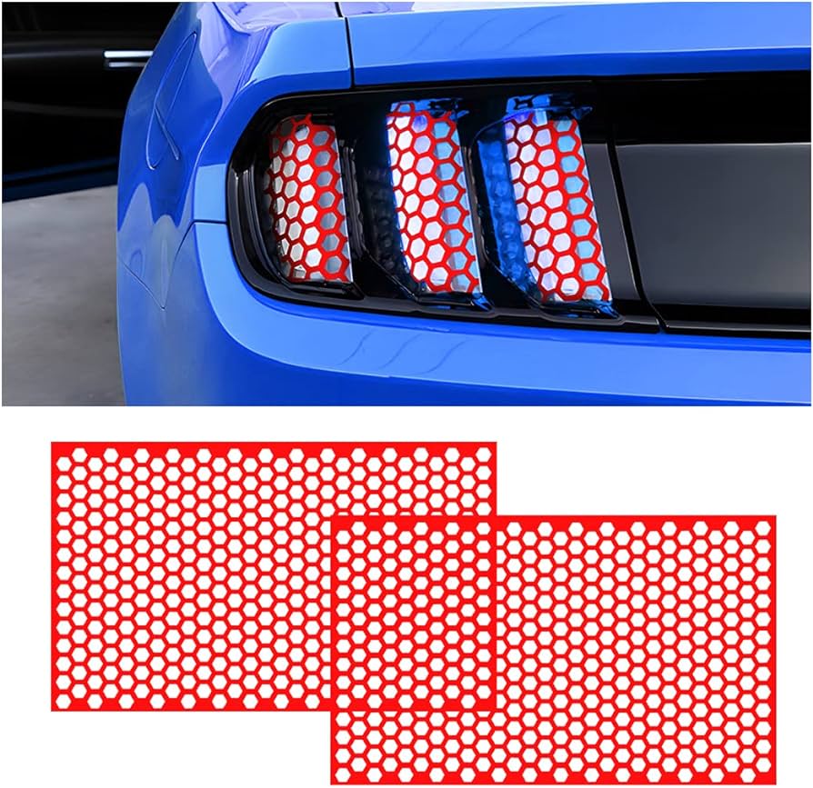 Amazon.com: AICEL 2PCS Car Rear Tail Light Lamp Stickers, Carbon ...