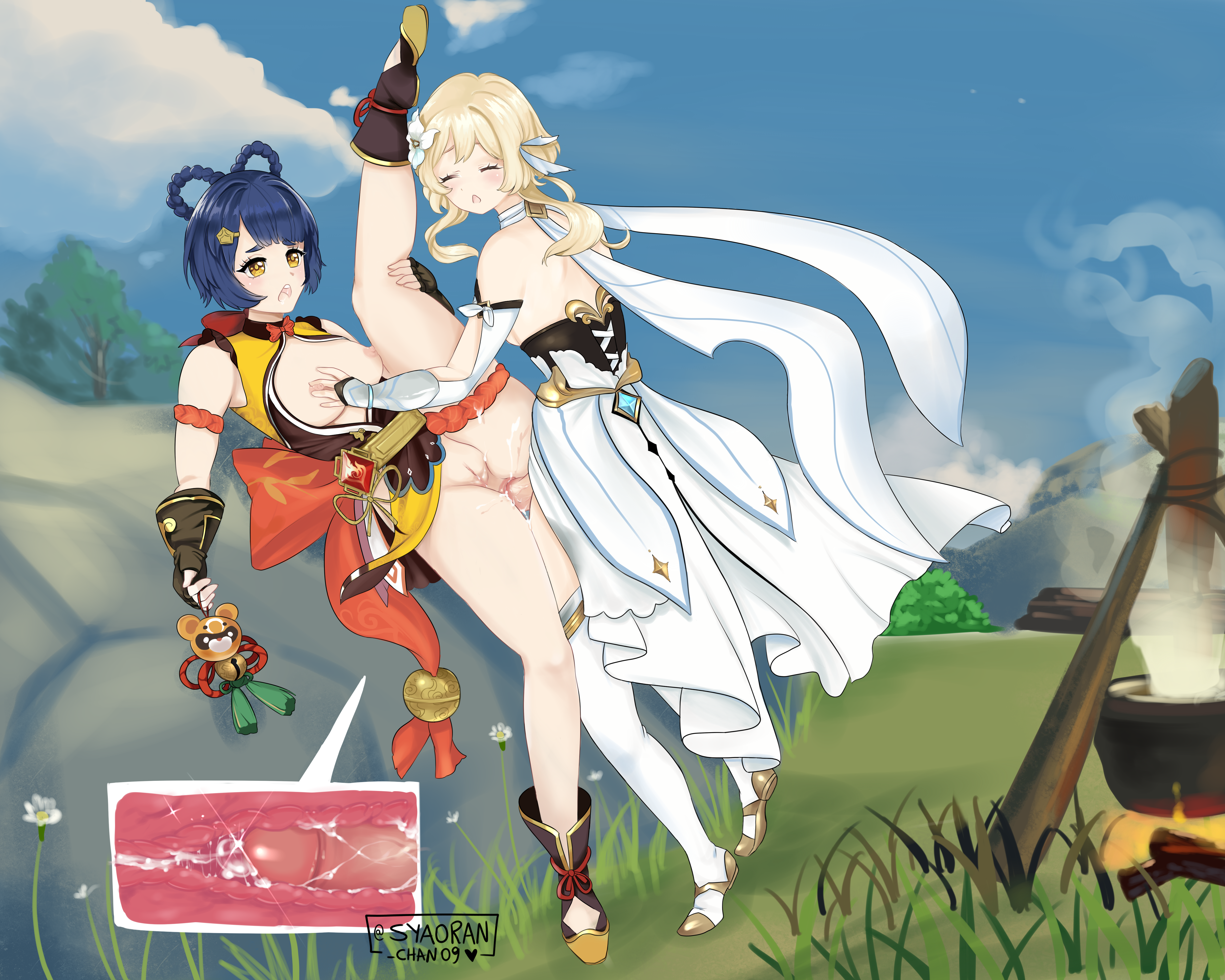 Xiaoling and Lumine are having a good time! [Genshin Impact ...
