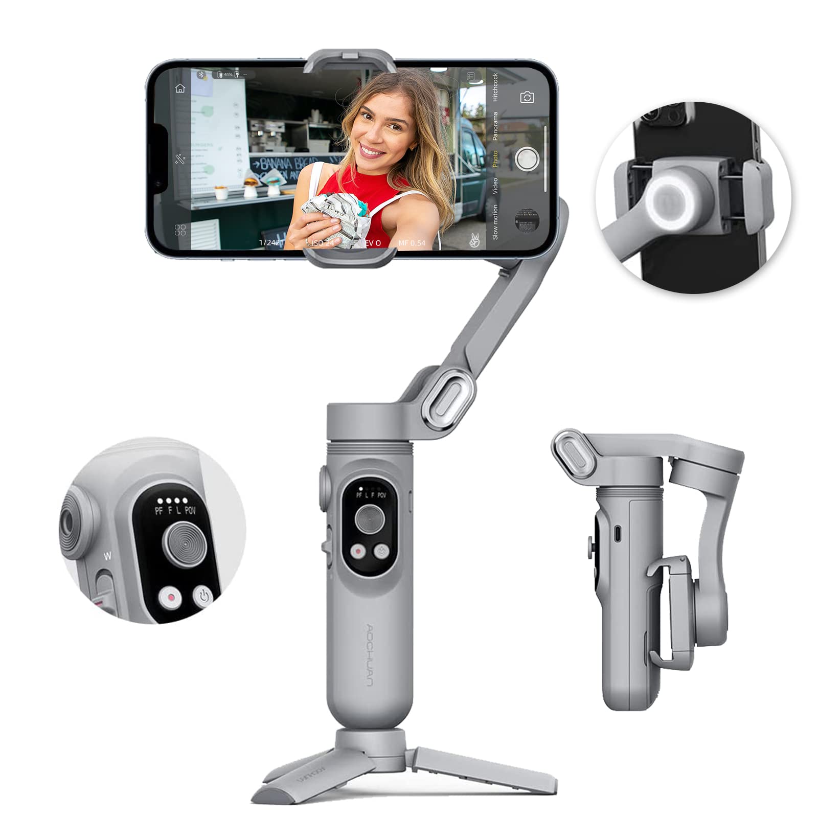 Amazon.com: AOCHUAN Smart X Gimbal Stabilizer for Smartphone ...