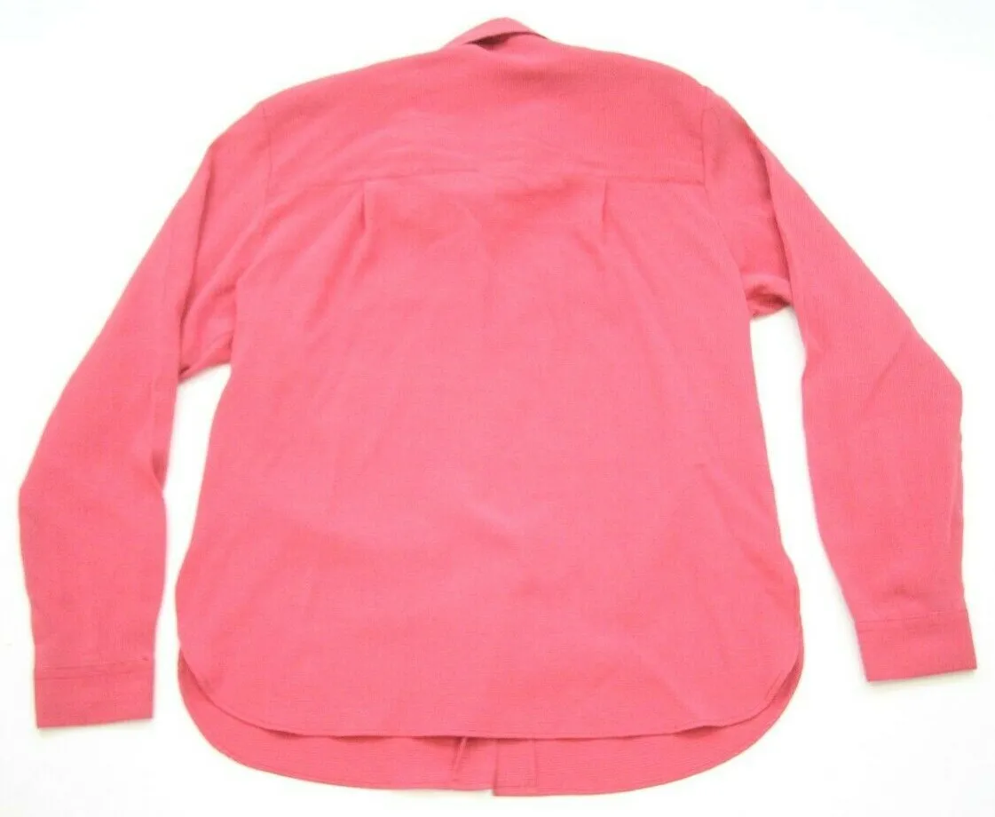 Christopher & Banks Red Long Sleeve Woman's Button Up ...