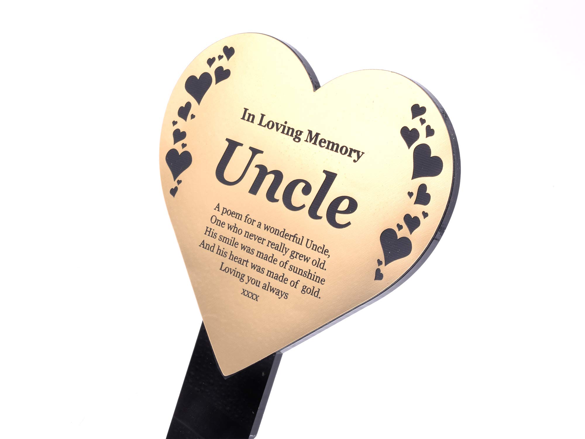 Amazon.com : OriginDesigned Uncle Heart Shaped Memorial ...