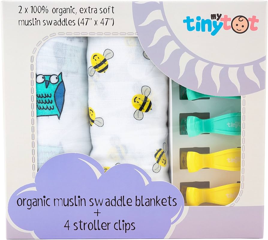 Amazon.com: Muslin Swaddle Blanket Baby Blanket (2-Pack) - Organic ...