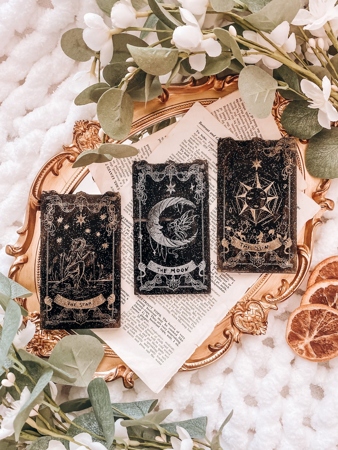 Resin Tarot Cards sun Moon or Star Resin Tarot - Etsy Denmark