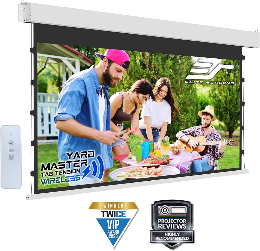 Amazon.com: Elite Screens Yard Master Tab-Tension Wireless, 125 ...