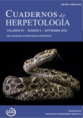 Cuadernos de herpetología vol. 34 n° 2 - 2020 by Cuadernos de ...