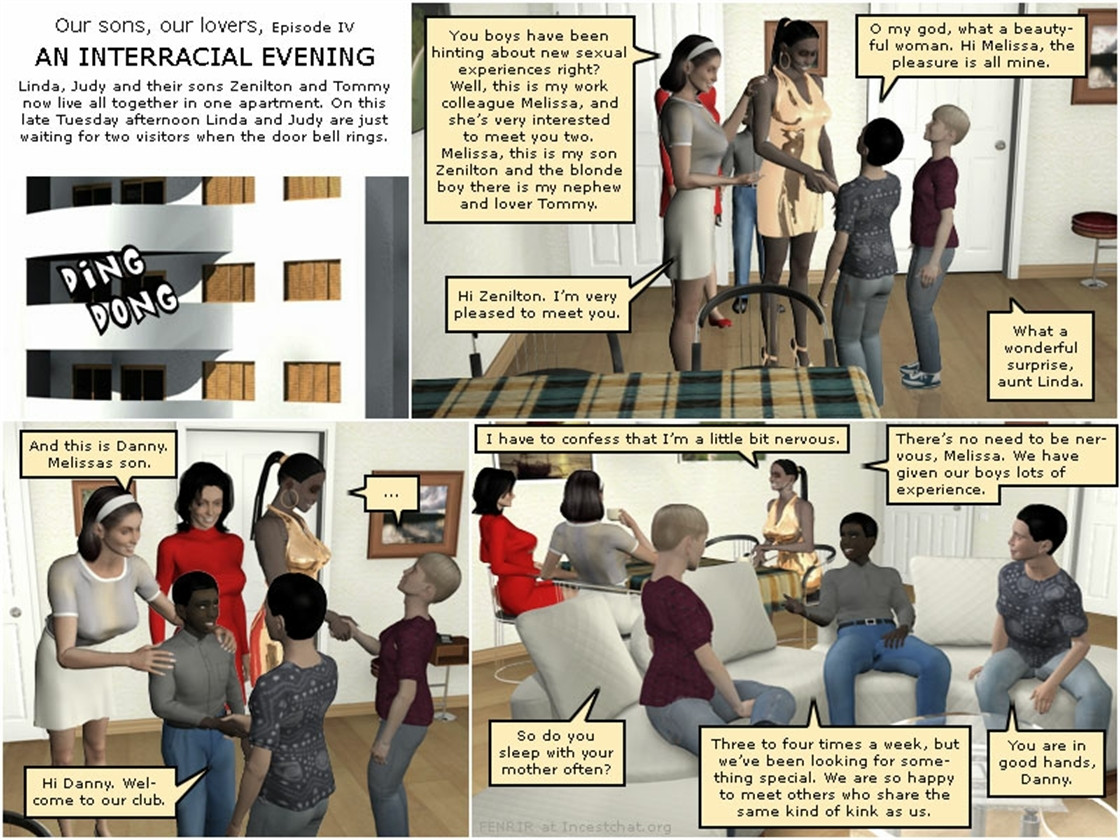 Our Sons our Lovers 4 - An Interracial Evening | Free 3D Porn Comics