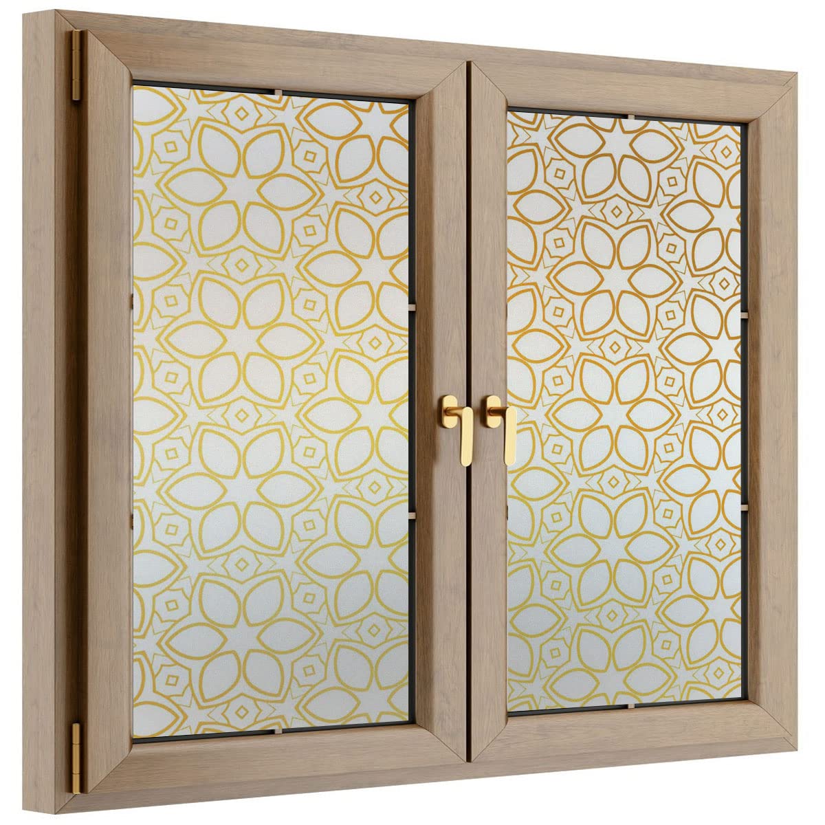 Amazon.com: Beige Stain Glass Window Film Privacy, Stain Glass ...