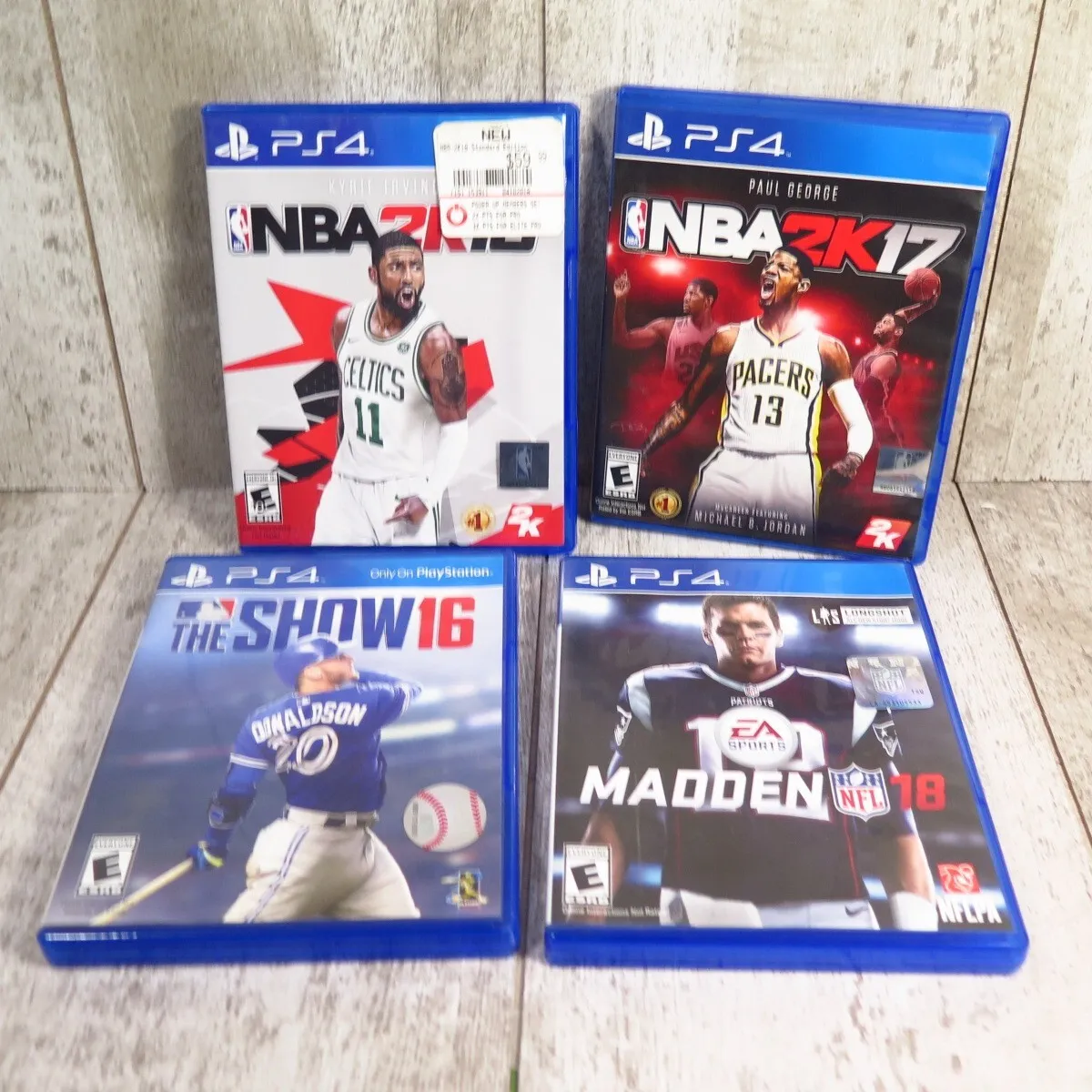 Lot of 4 PS4 Sports Games NBA 2K17, 18 Madden 18, Show 16 | eBay