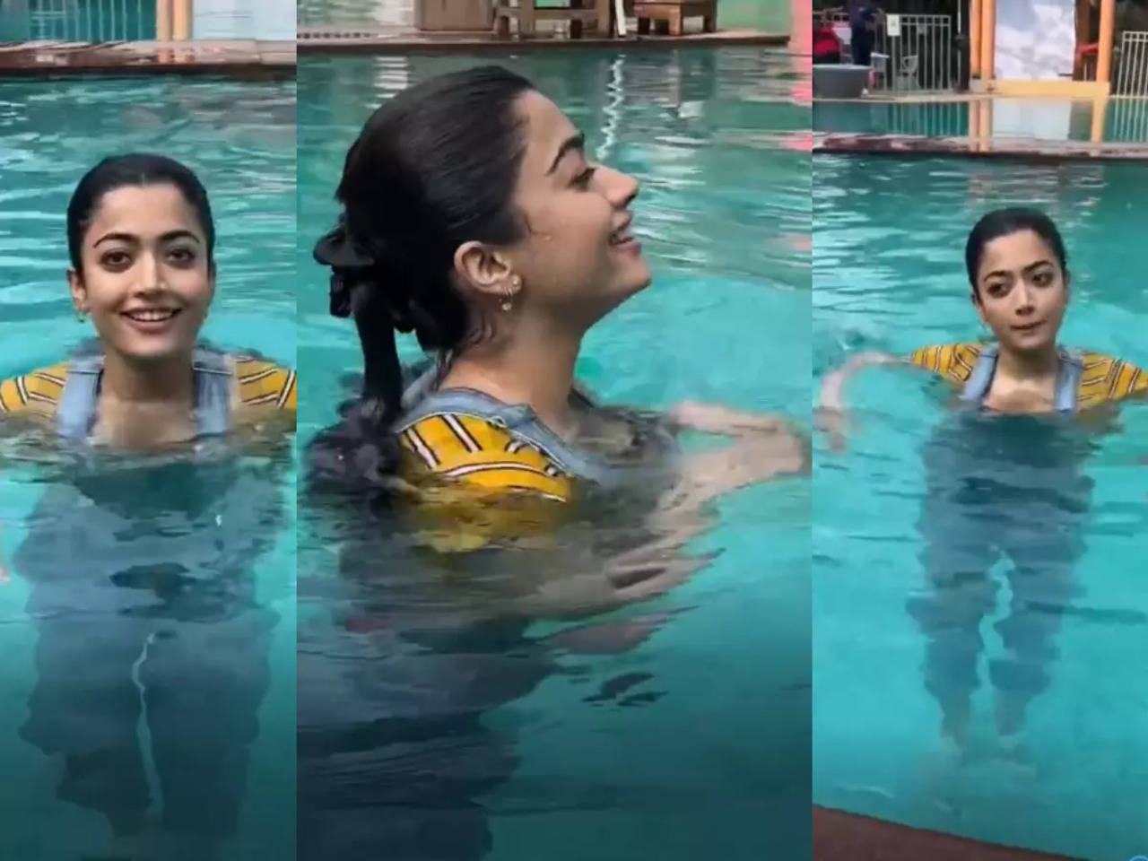 Rashmika Mandanna's swimming pool video goes viral | Tamil Movie ...