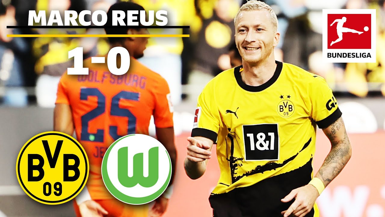 Reus Scores Decisive Team Goal for BVB | Dortmund vs. Wolfsburg ...