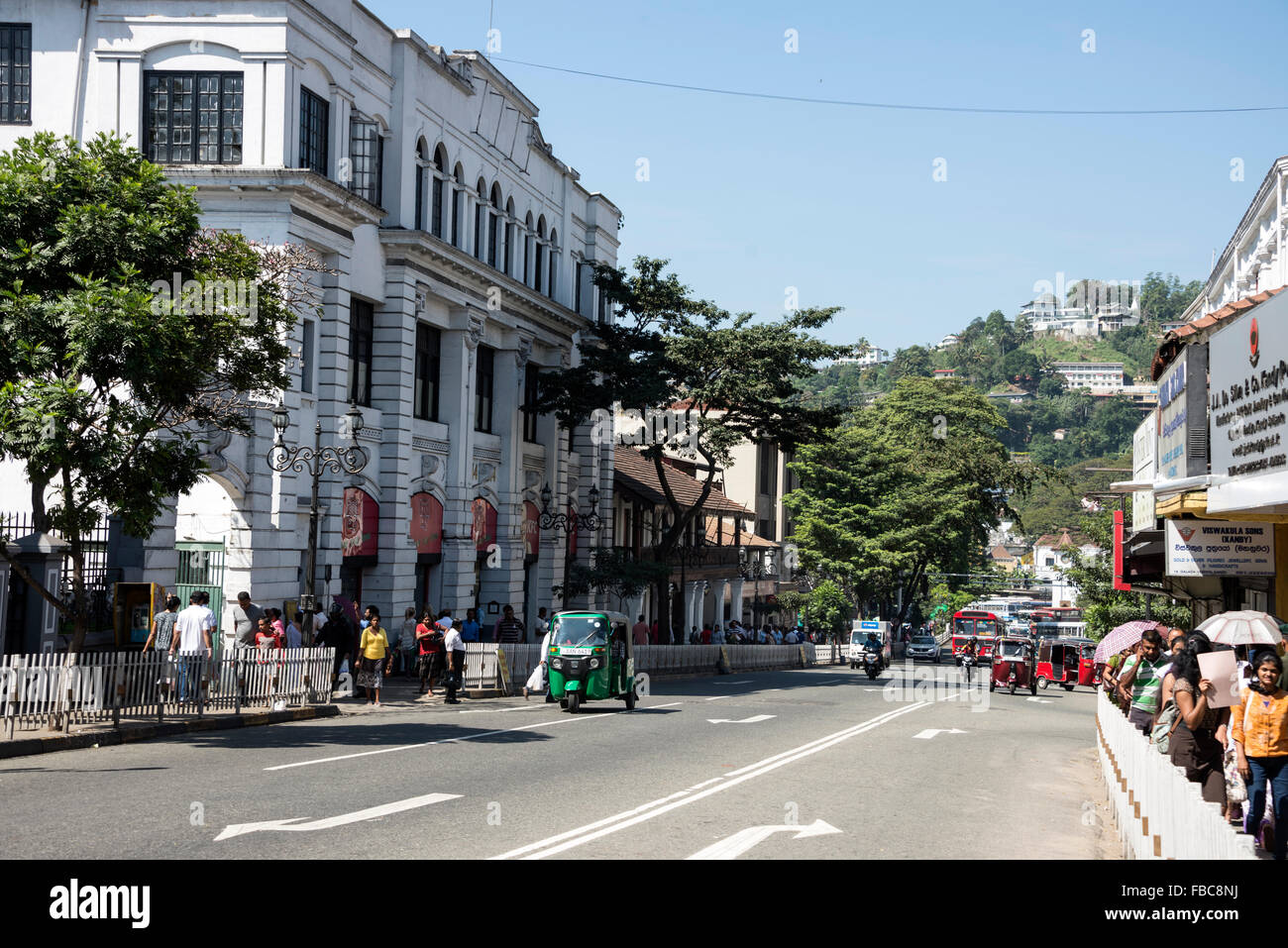 One of the main shopping streets, EL Senanayake Veediy in Kandy ...