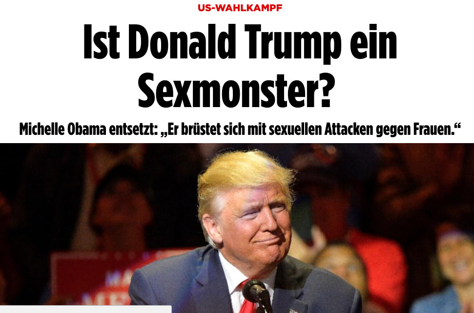 Actual German headline: “Ist Donald Trump ein Sexmonster?