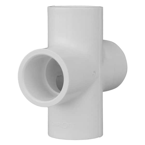 Charlotte Pipe 1/2 in. x 1/2 in. x 1/2 in. x 1/2 in. PVC SxSxSxS ...