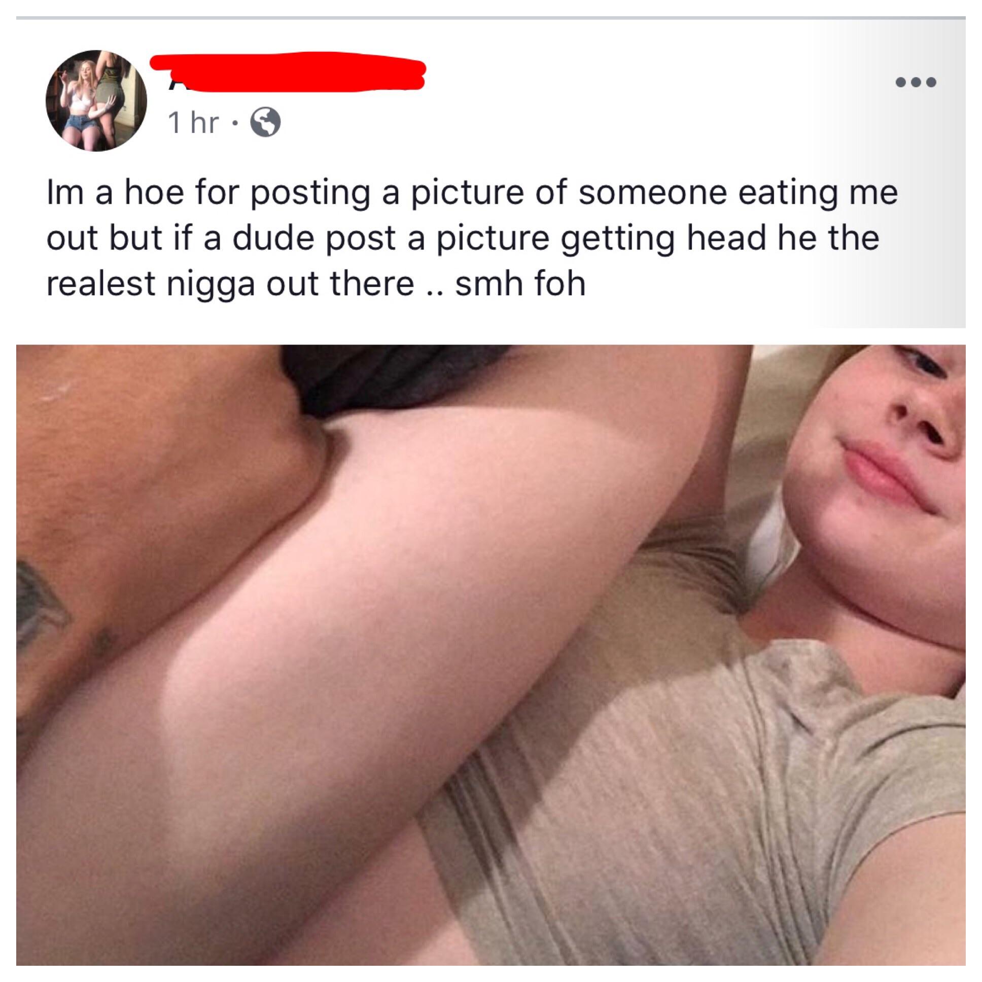 Girl on fb posts picture of her getting head, proceeds to make a ...