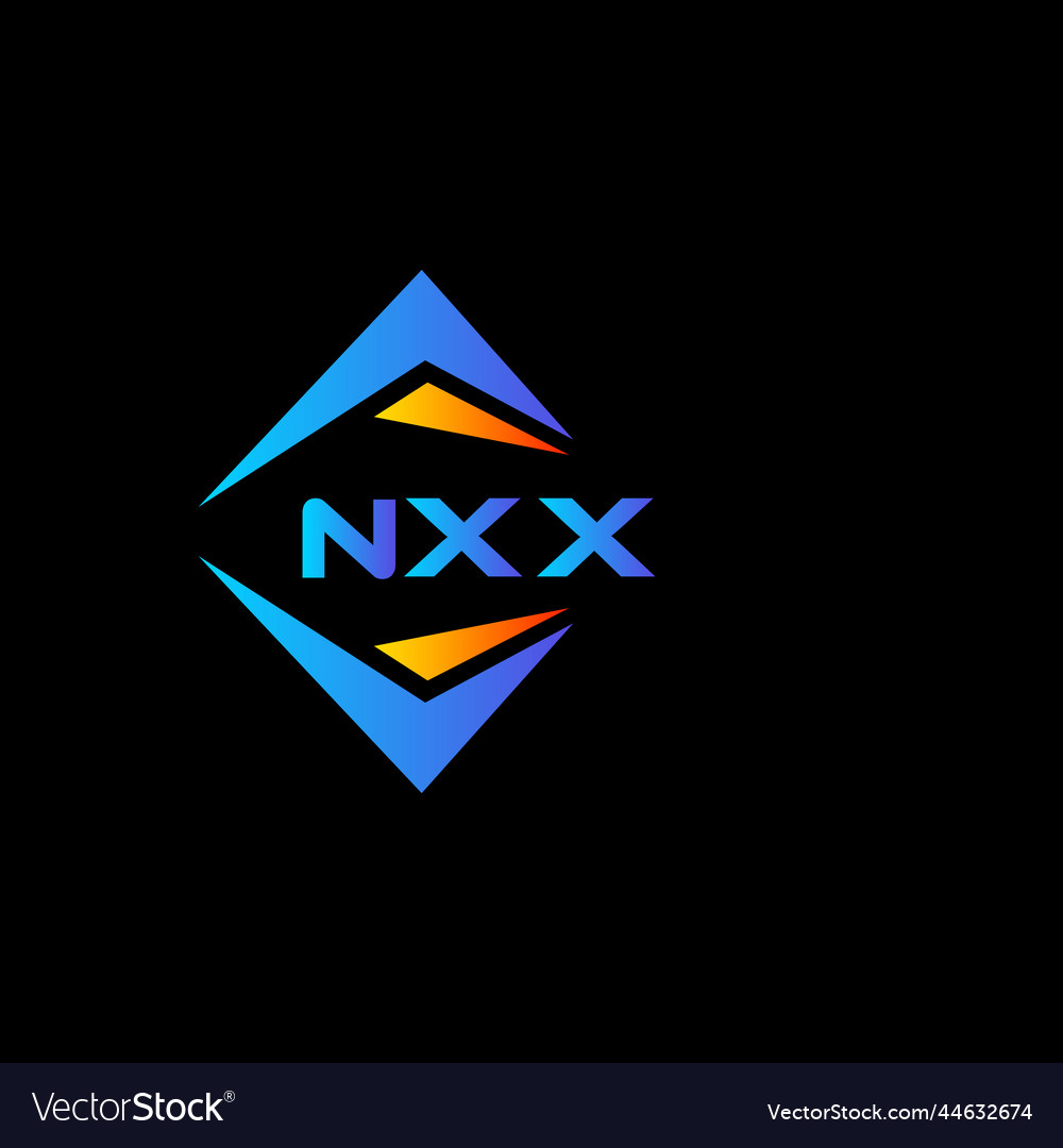 Nxx abstract technology logo design on black Vector Image