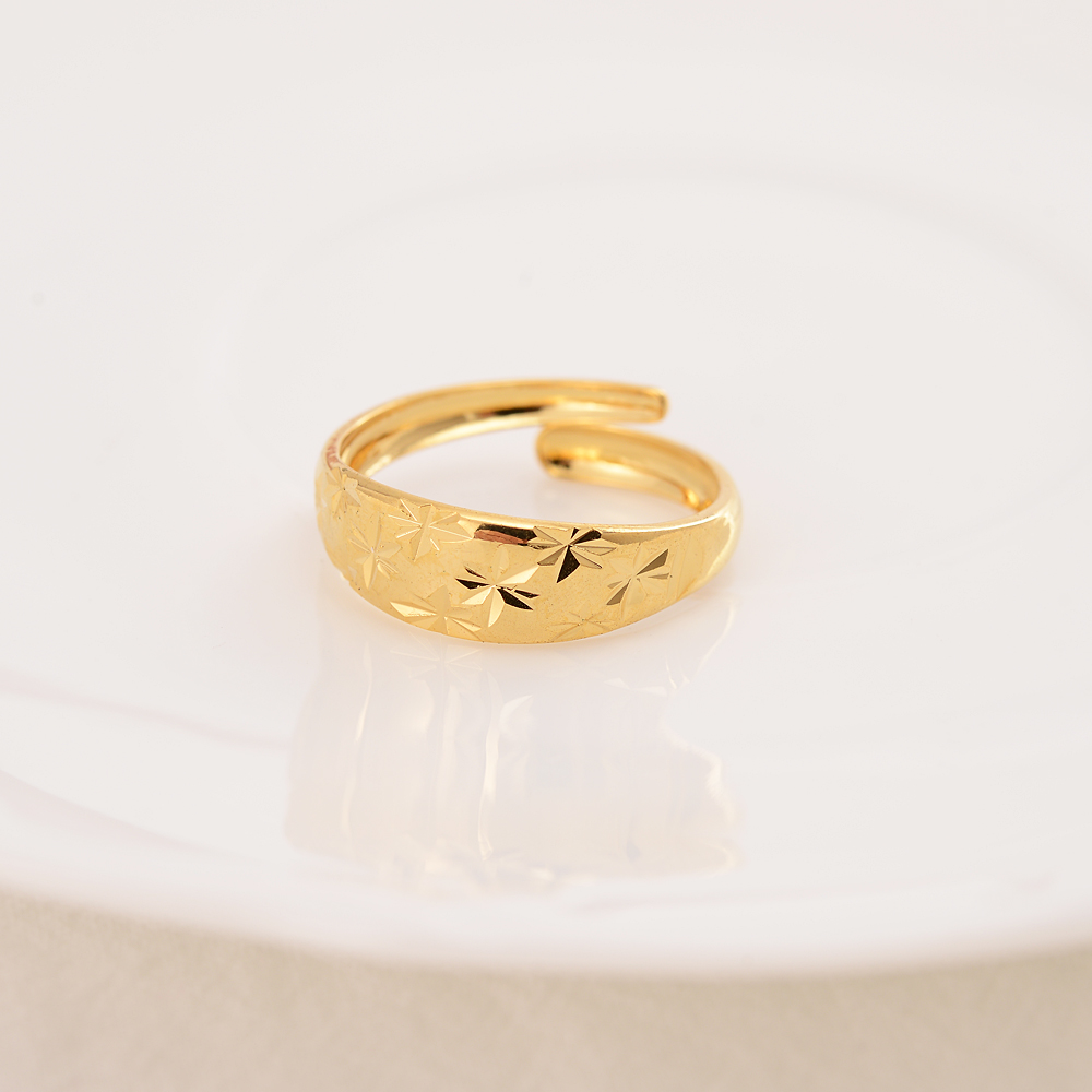 Ethiopia Dubai Ring 24 K Fine solid Gold GF Arab adjusable Rings ...