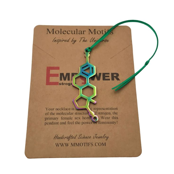 Estrogen Molecule Ornament Bookmark-rainbow Finish-science - Etsy ...