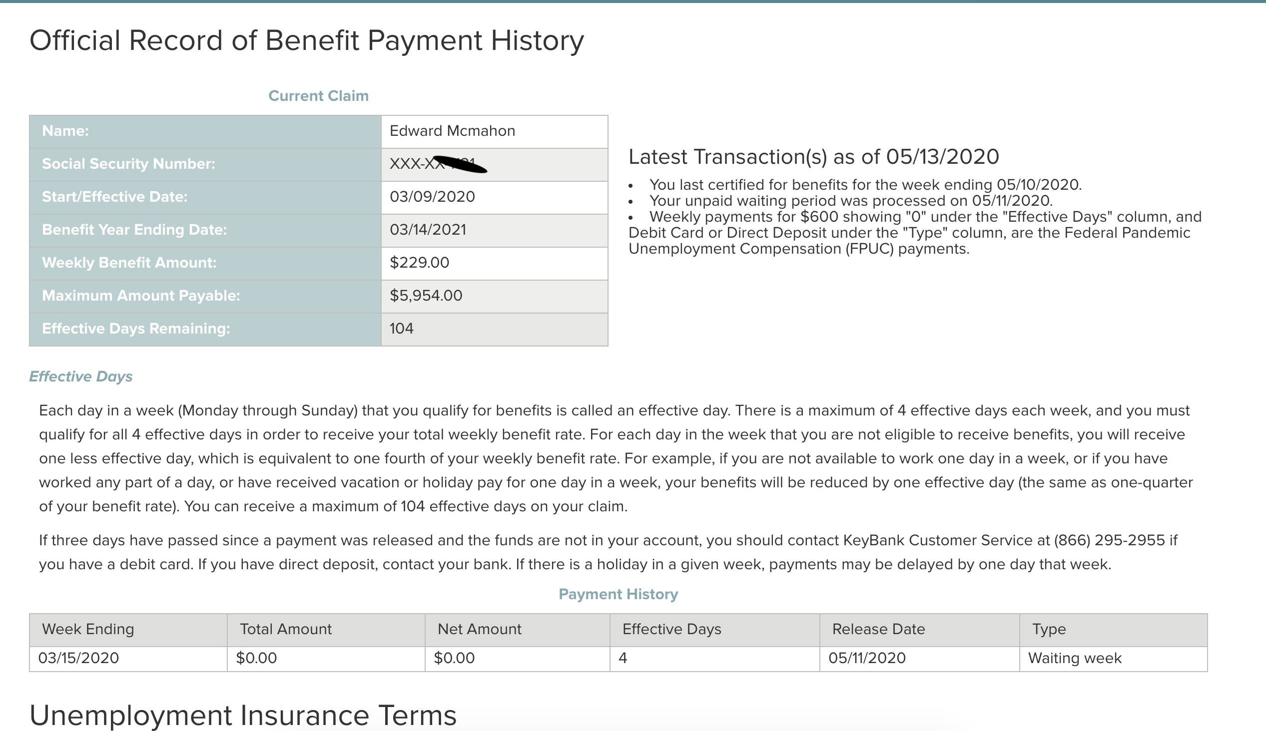 New York] My PUA Claim was processed today after almost 3 months ...