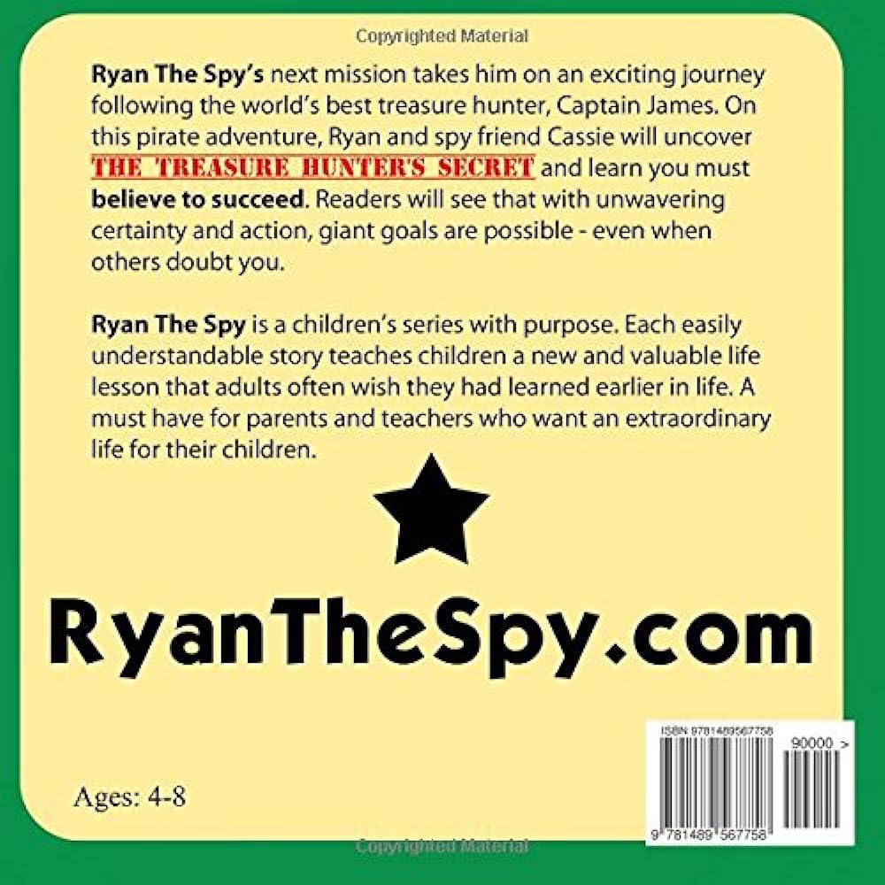 Ryan The Spy and: The Treasure Hunter's Secret: A Growth Mindset ...