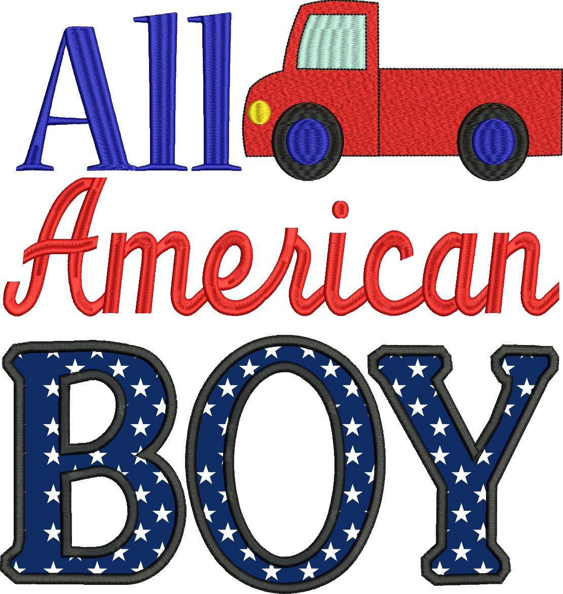 All American Boy Baby Applique Embroidery Design File .vip - Etsy