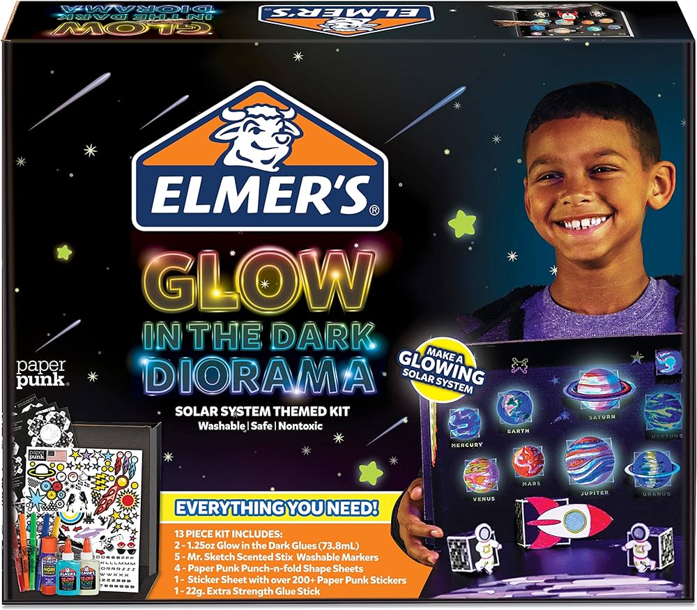 Elmer'S Glow in The Dark Diorama | Solar System Kit and Diorama ...