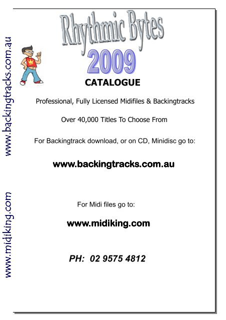 RB2009CatalogueFOR PDF.pub - Rhythmic Bytes Backing Tracks ...