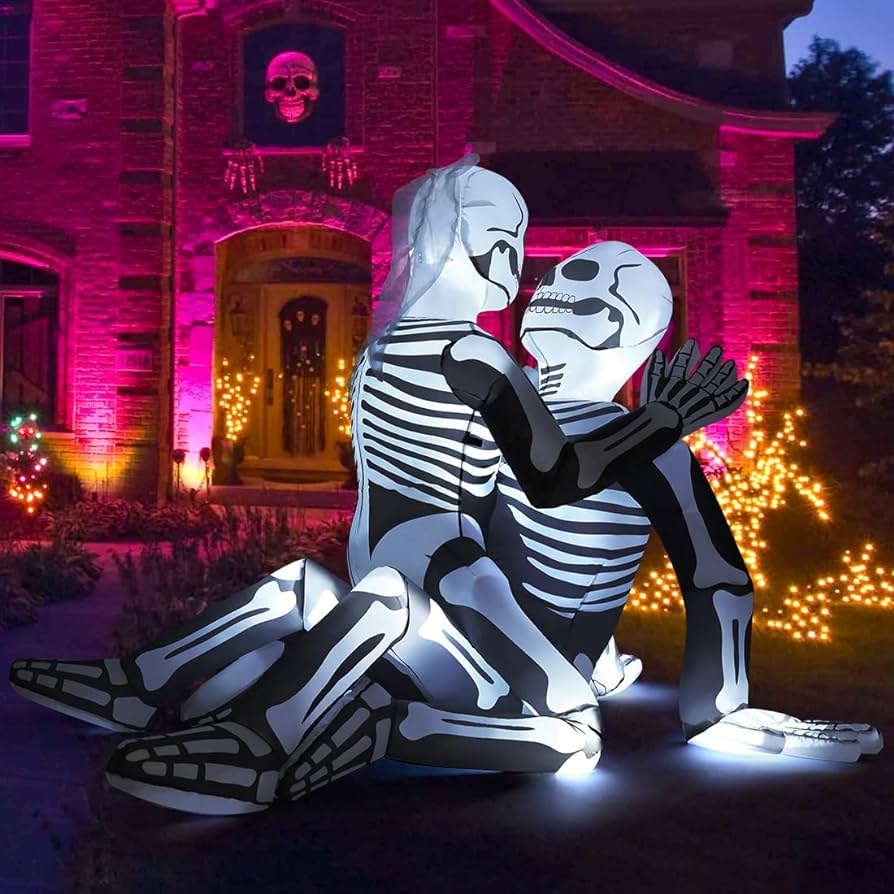 Amazon.com: GOOSH 6 FT Halloween Inflatables Skeleton Outdoor ...