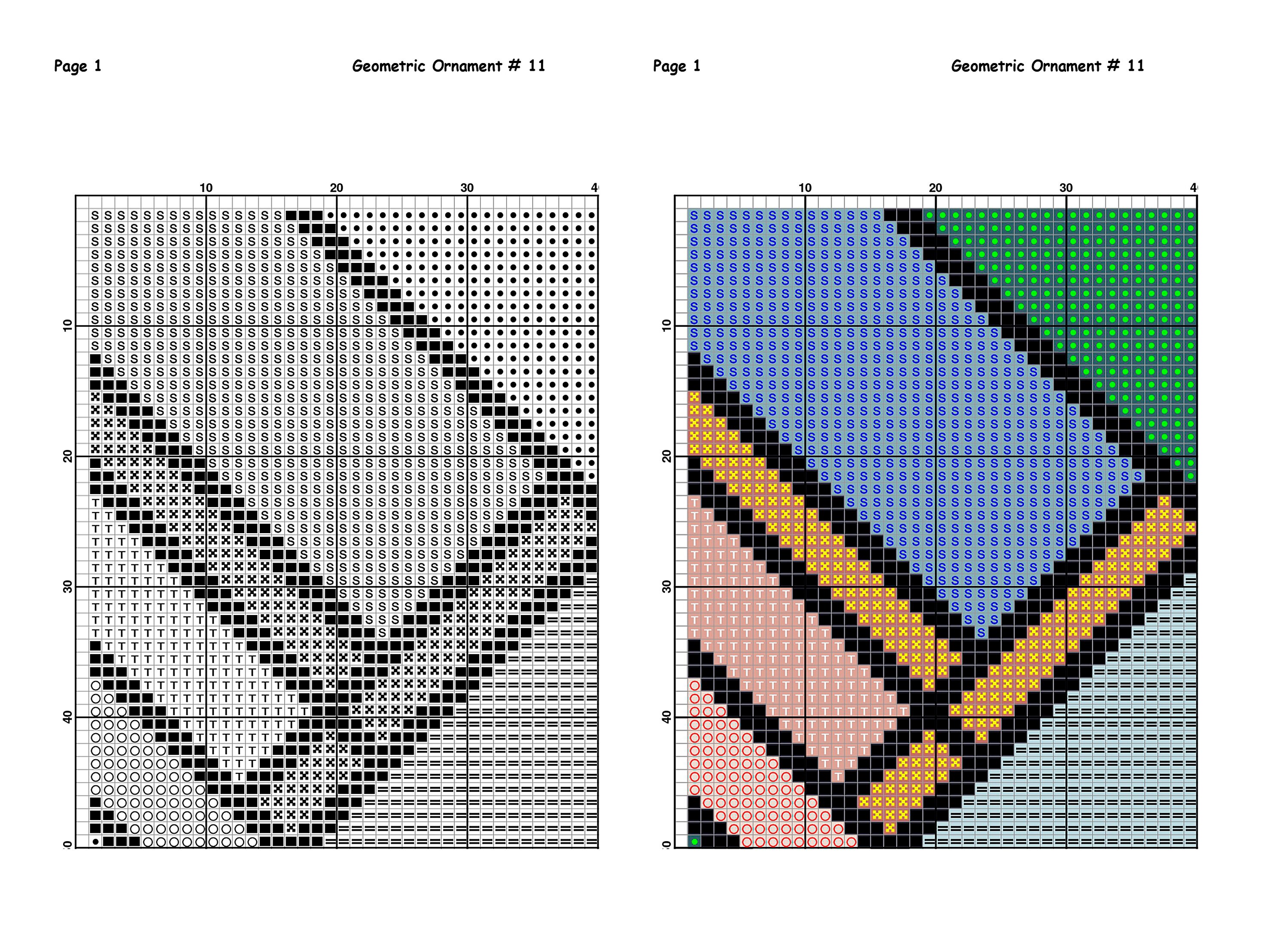 Modern Cross Stitch Pattern Geometric Cross Stitch Pattern - Etsy