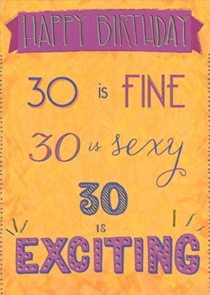 Amazon.com : Designer Greetings 30 is Fine, 30 is Sexy Funny Age ...