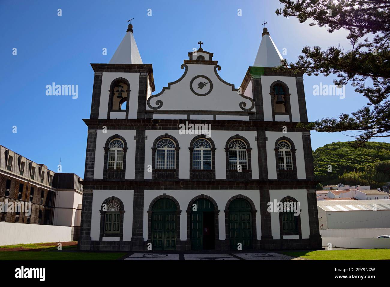 Church, Horta, Faial, Azores, Portugal, Ingreja de Nossa das ...