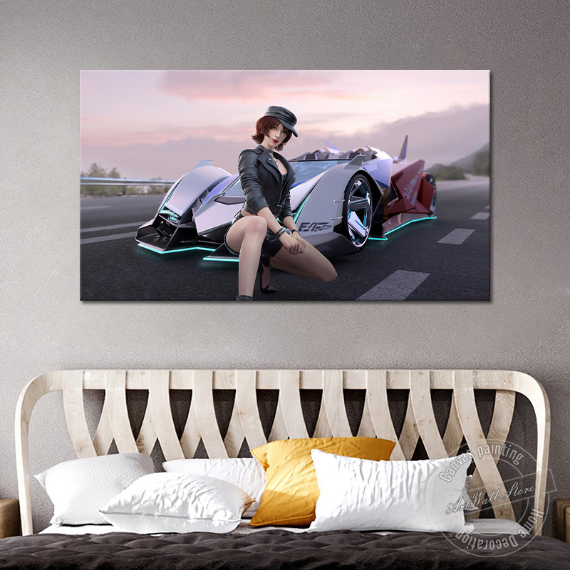 Vido Game Ace Race Overdrive HD Poster Canvas Painting Home ...